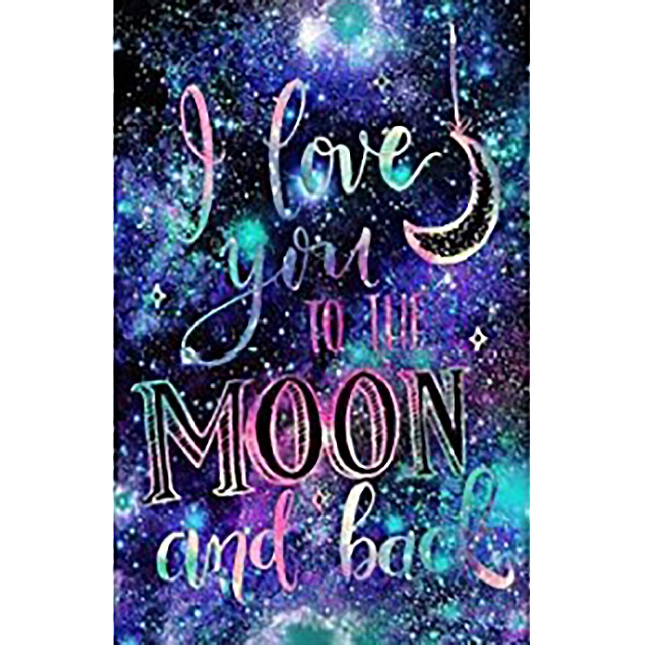 Sparkly Selections I Love You to the Moon and Back Diamond Painting Kit, Square Diamonds